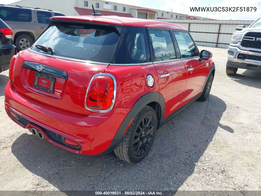 2019 Mini Hardtop Cooper S VIN: WMWXU3C53K2F51879 Lot: 40019031