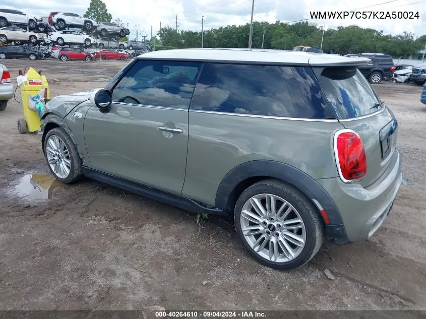 2019 Mini Hardtop Cooper S VIN: WMWXP7C57K2A50024 Lot: 40264610