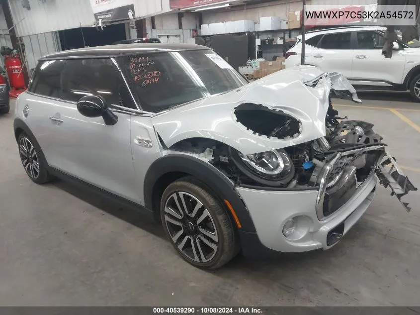 2019 Mini Hardtop Cooper S VIN: WMWXP7C53K2A54572 Lot: 40539290