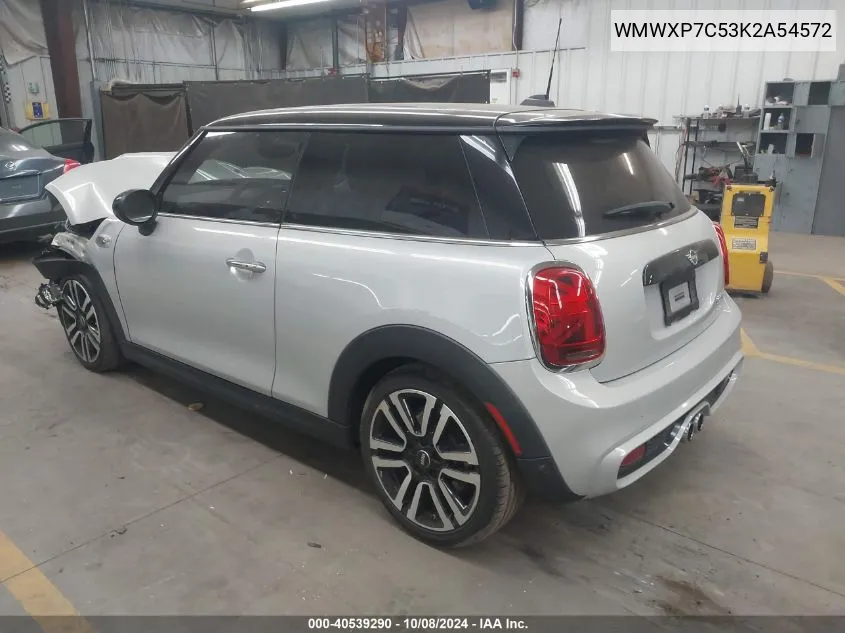 2019 Mini Hardtop Cooper S VIN: WMWXP7C53K2A54572 Lot: 40539290