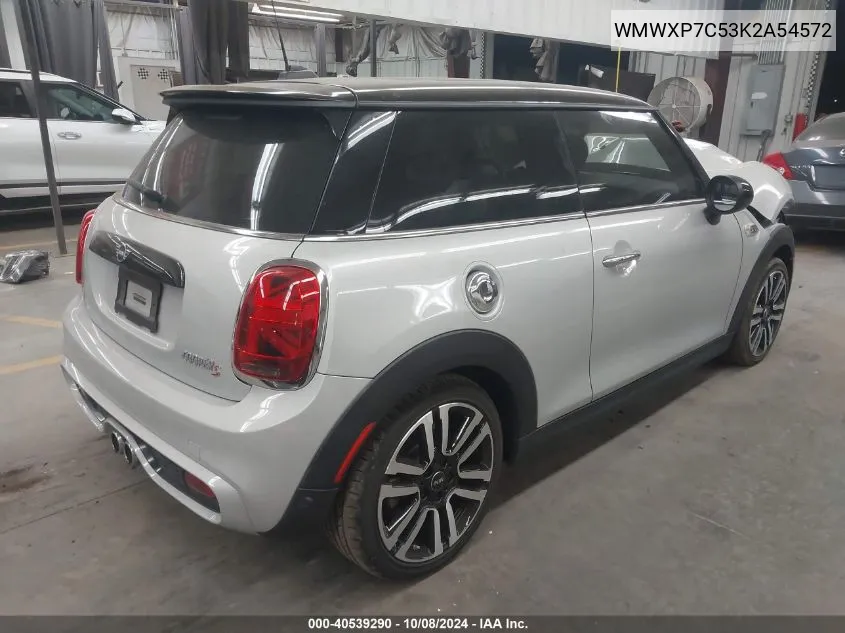 2019 Mini Hardtop Cooper S VIN: WMWXP7C53K2A54572 Lot: 40539290