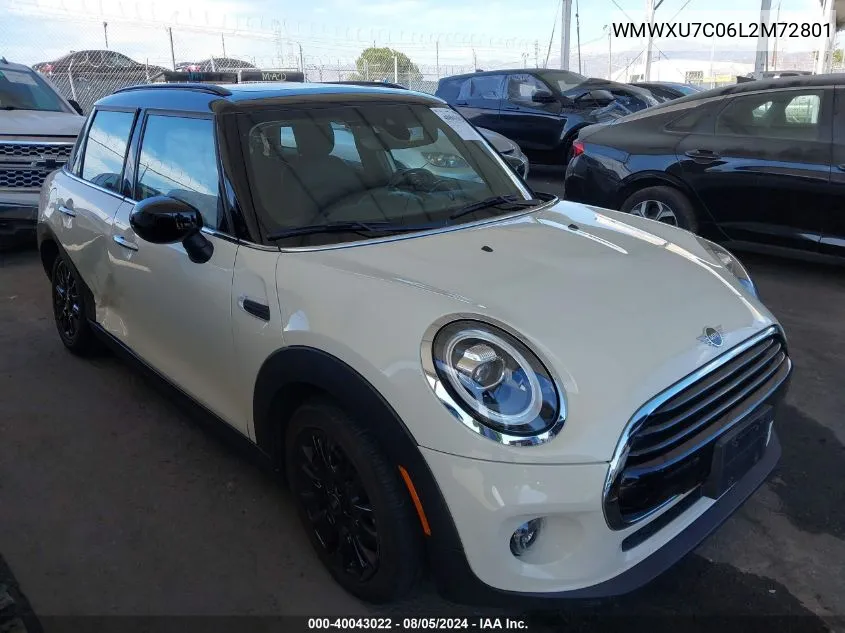 2020 Mini Hardtop Cooper VIN: WMWXU7C06L2M72801 Lot: 40043022