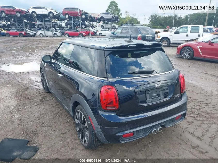 2020 Mini Hardtop Cooper S VIN: WMWXR5C00L2L34158 Lot: 40505916