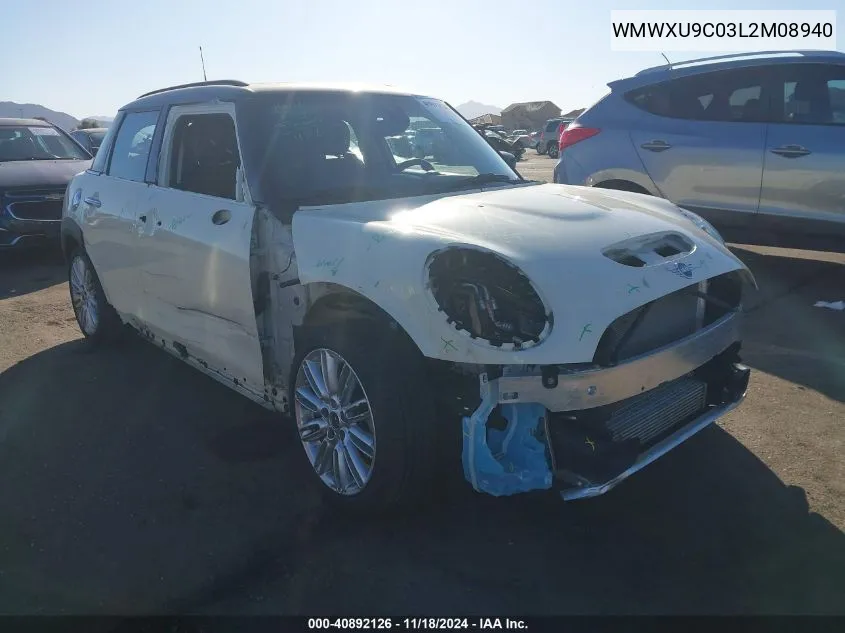 2020 Mini Hardtop Cooper S VIN: WMWXU9C03L2M08940 Lot: 40892126