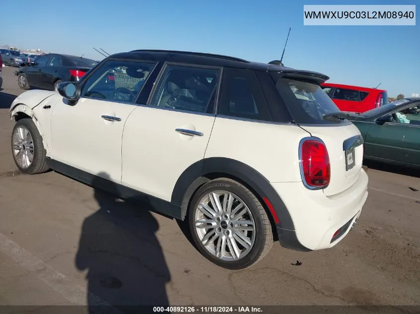 2020 Mini Hardtop Cooper S VIN: WMWXU9C03L2M08940 Lot: 40892126