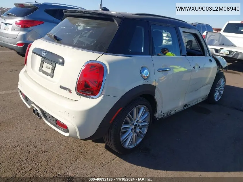 2020 Mini Hardtop Cooper S VIN: WMWXU9C03L2M08940 Lot: 40892126