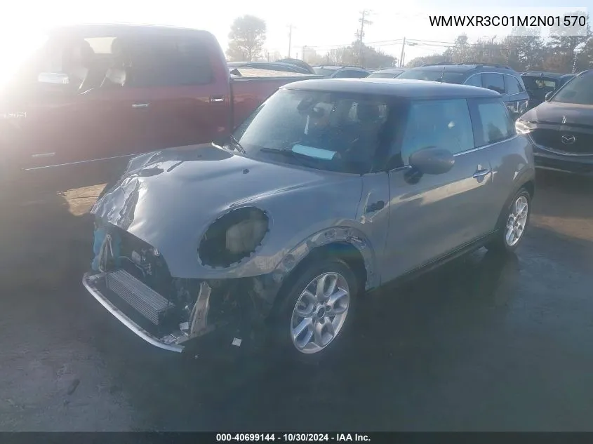 2021 Mini Hardtop Cooper VIN: WMWXR3C01M2N01570 Lot: 40699144