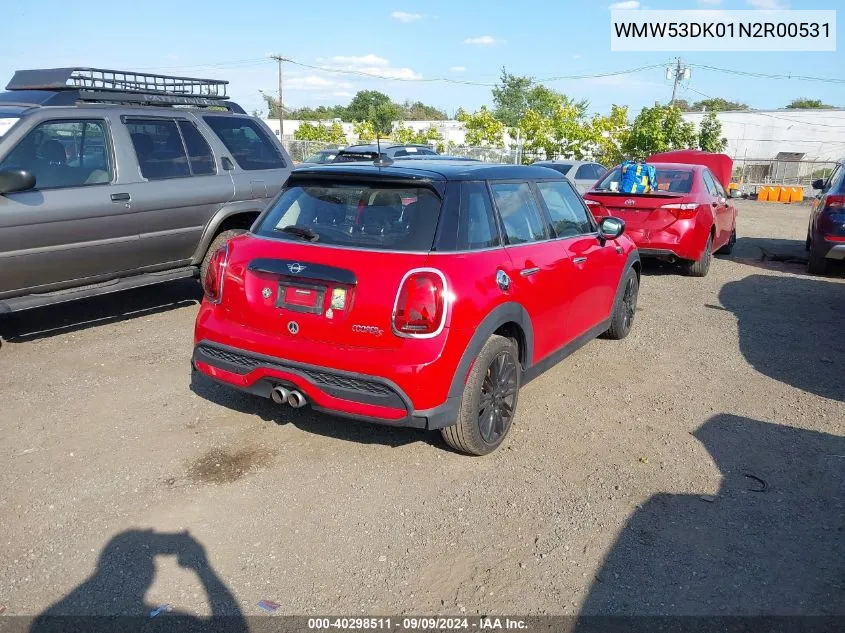 2022 Mini Hardtop Cooper S VIN: WMW53DK01N2R00531 Lot: 40298511