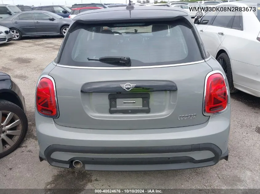 2022 Mini Hardtop Cooper VIN: WMW33DK08N2R83673 Lot: 40524676