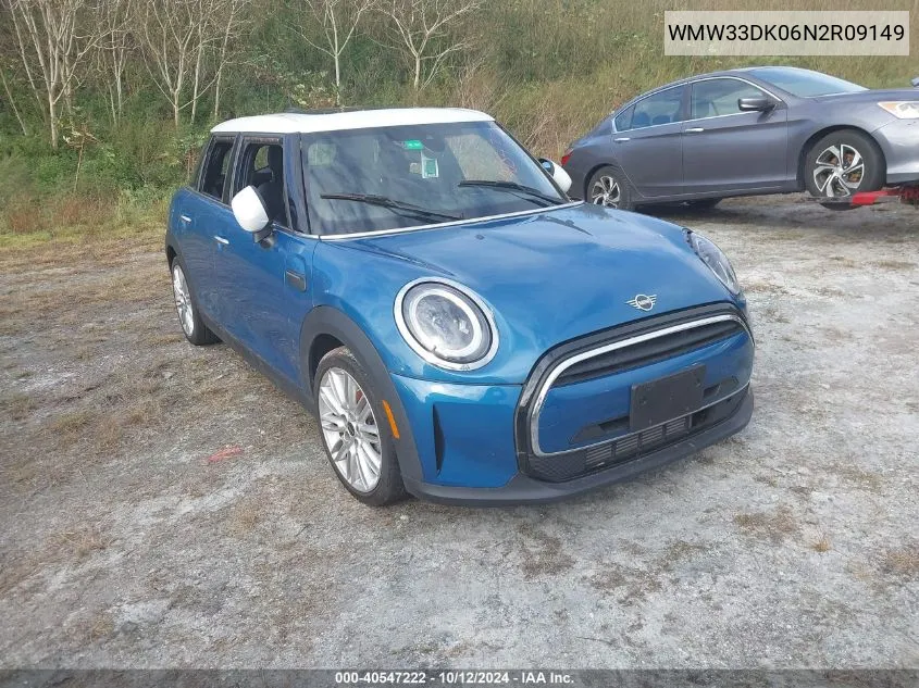 2022 Mini Hardtop Oxford Edition VIN: WMW33DK06N2R09149 Lot: 40547222