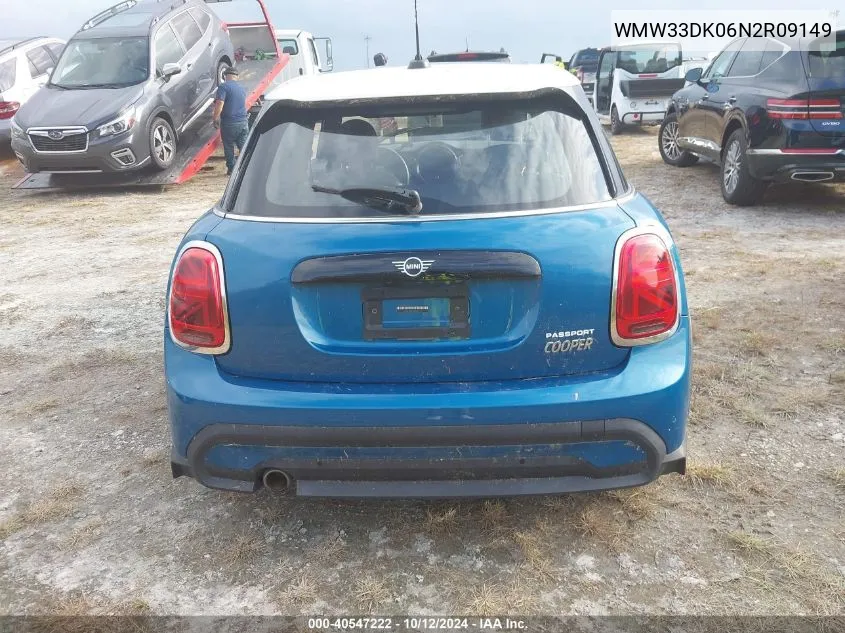 2022 Mini Hardtop Oxford Edition VIN: WMW33DK06N2R09149 Lot: 40547222