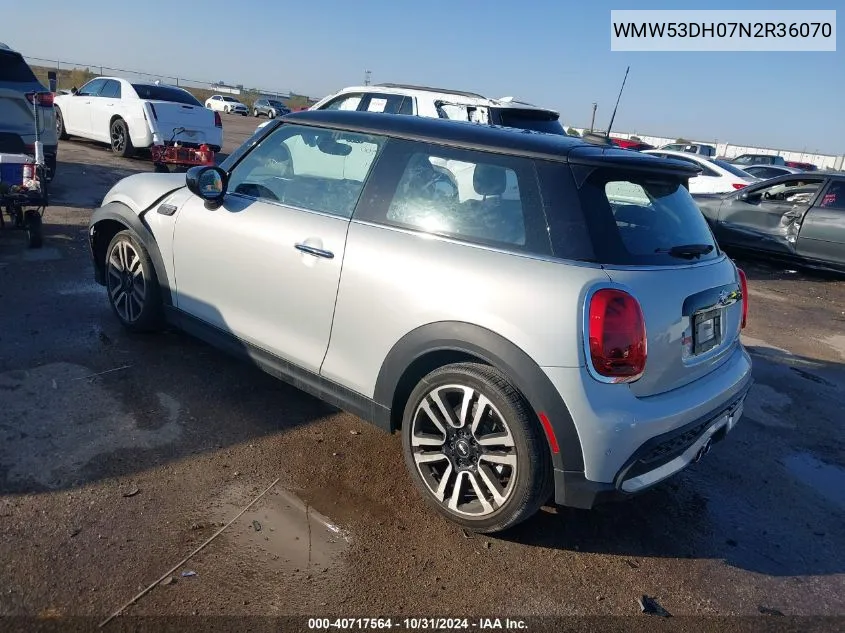 2022 Mini Hardtop Cooper S VIN: WMW53DH07N2R36070 Lot: 40717564