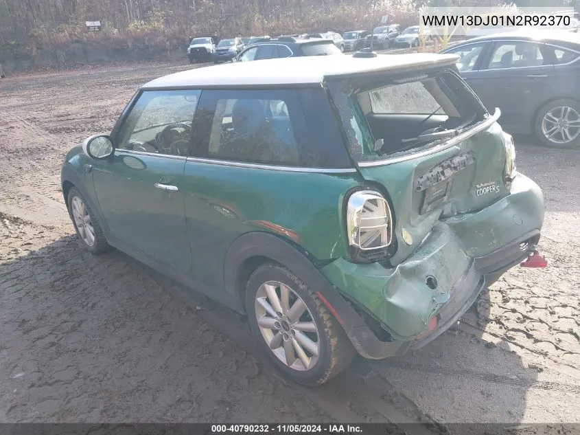 2022 Mini Se Hardtop Cooper VIN: WMW13DJ01N2R92370 Lot: 40790232