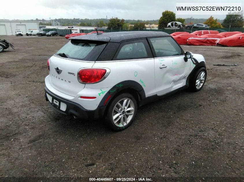 2014 Mini Paceman Cooper S VIN: WMWSS7C52EWN72210 Lot: 40445607