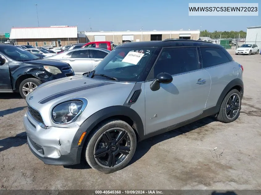 2014 Mini Paceman Cooper S VIN: WMWSS7C53EWN72023 Lot: 40545368