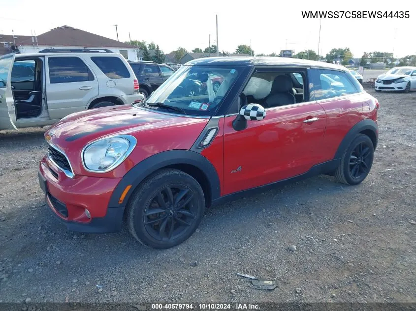 2014 Mini Paceman Cooper S VIN: WMWSS7C58EWS44435 Lot: 40579794