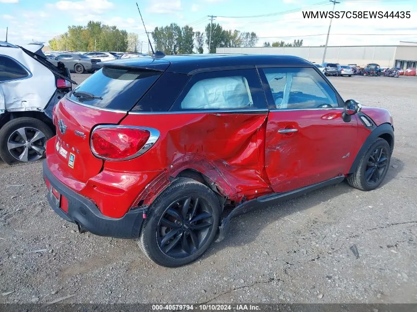 2014 Mini Paceman Cooper S VIN: WMWSS7C58EWS44435 Lot: 40579794