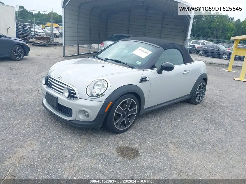 2013 Mini Roadster Cooper VIN: WMWSY1C59DT625545 Lot: 40152063