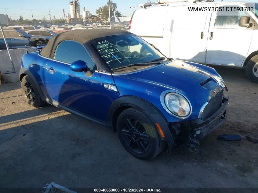 WMWSY3C51DT593783 2013 Mini Roadster Cooper S