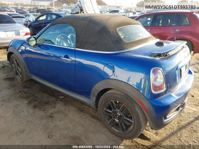 WMWSY3C51DT593783 2013 Mini Roadster Cooper S