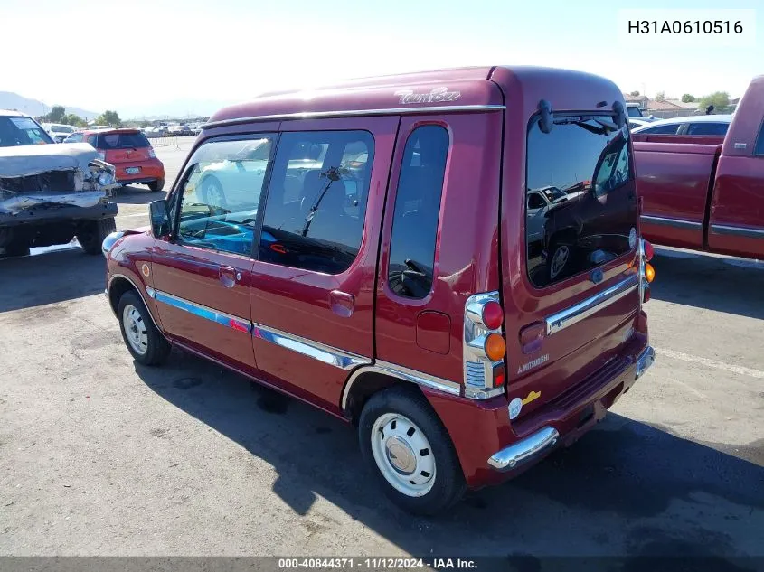 1997 Mitsubishi Minica Top VIN: H31A0610516 Lot: 40844371