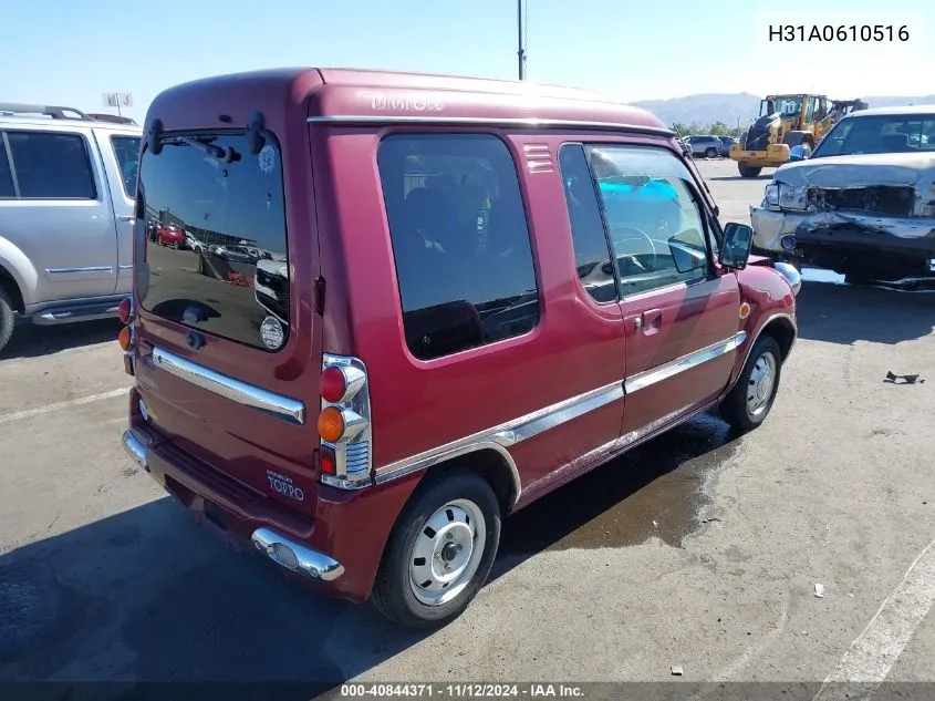 1997 Mitsubishi Minica Top VIN: H31A0610516 Lot: 40844371