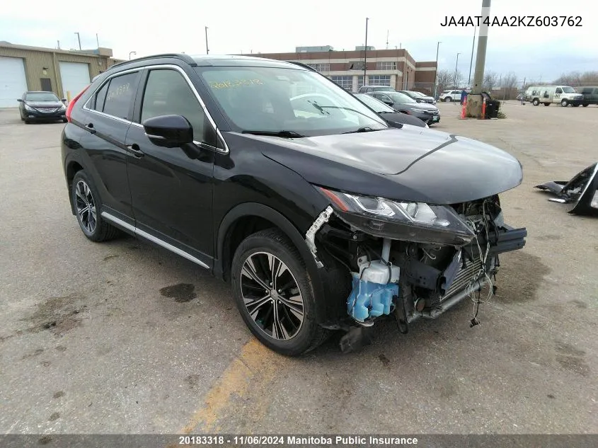 2019 Mitsubishi Eclipse Cross Gt VIN: JA4AT4AA2KZ603762 Lot: 20183318