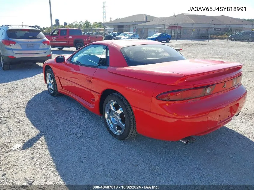 1995 Mitsubishi 3000 Gt Spyder Sl VIN: JA3AV65J4SY818991 Lot: 40487819