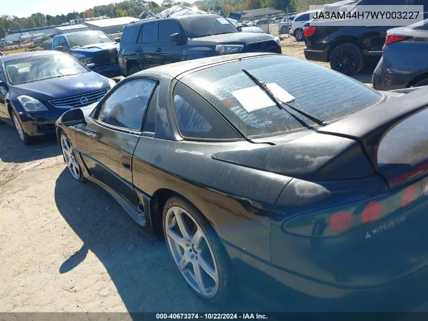 1998 Mitsubishi 3000 Gt VIN: JA3AM44H7WY003227 Lot: 40673374