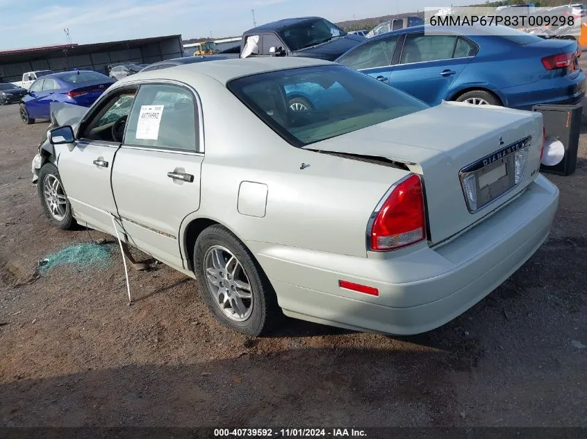 2003 Mitsubishi Diamante Ls VIN: 6MMAP67P83T009298 Lot: 40739592