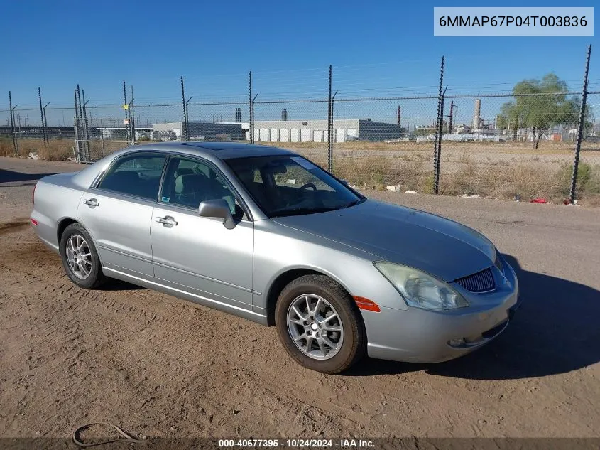 2004 Mitsubishi Diamante Ls VIN: 6MMAP67P04T003836 Lot: 40677395