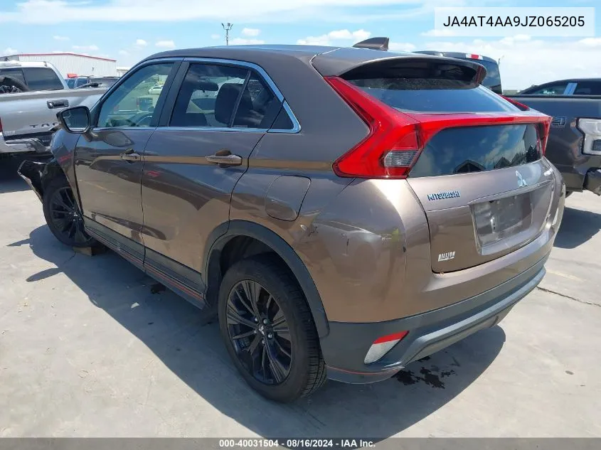 2018 Mitsubishi Eclipse Cross Le VIN: JA4AT4AA9JZ065205 Lot: 40031504