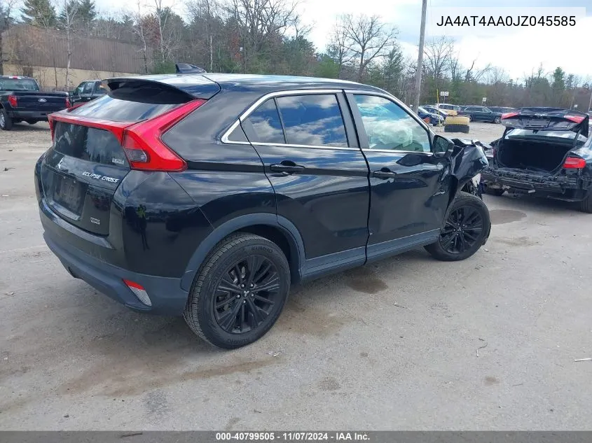 2018 Mitsubishi Eclipse Cross Le VIN: JA4AT4AA0JZ045585 Lot: 40799505