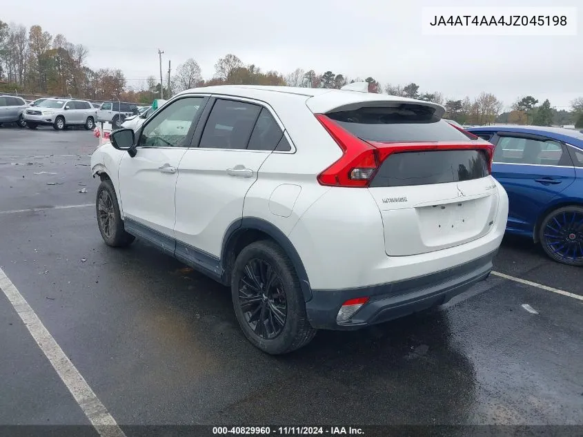 2018 Mitsubishi Eclipse Cross Le VIN: JA4AT4AA4JZ045198 Lot: 40829960