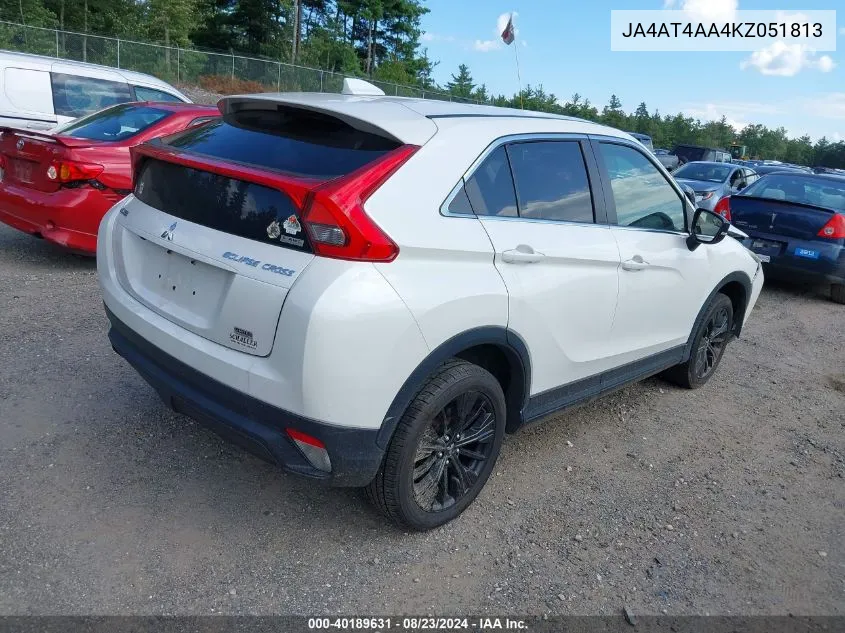 2019 Mitsubishi Eclipse Cross Le VIN: JA4AT4AA4KZ051813 Lot: 40189631