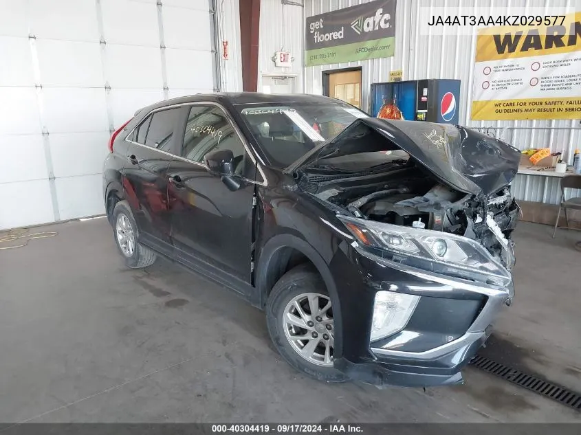 2019 Mitsubishi Eclipse Cross Es VIN: JA4AT3AA4KZ029577 Lot: 40304419