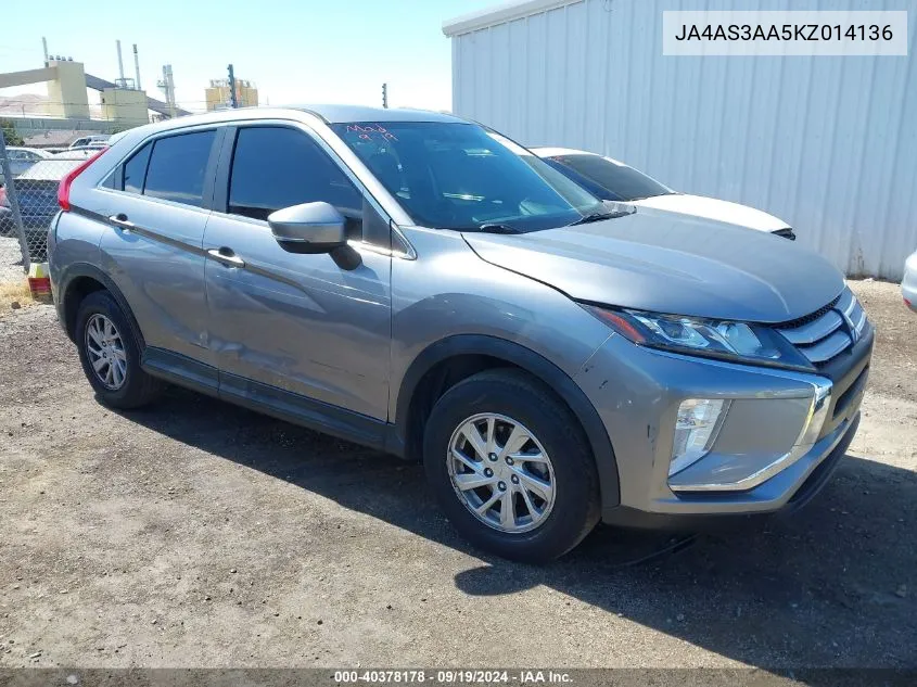 2019 Mitsubishi Eclipse Cross Es VIN: JA4AS3AA5KZ014136 Lot: 40378178