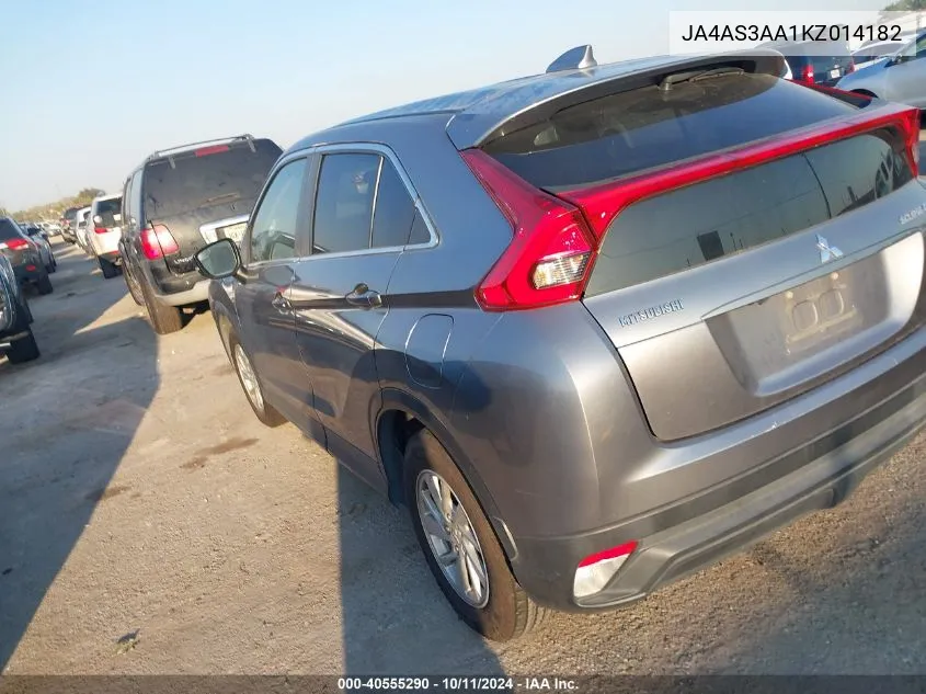 2019 Mitsubishi Eclipse Cross Es VIN: JA4AS3AA1KZ014182 Lot: 40555290