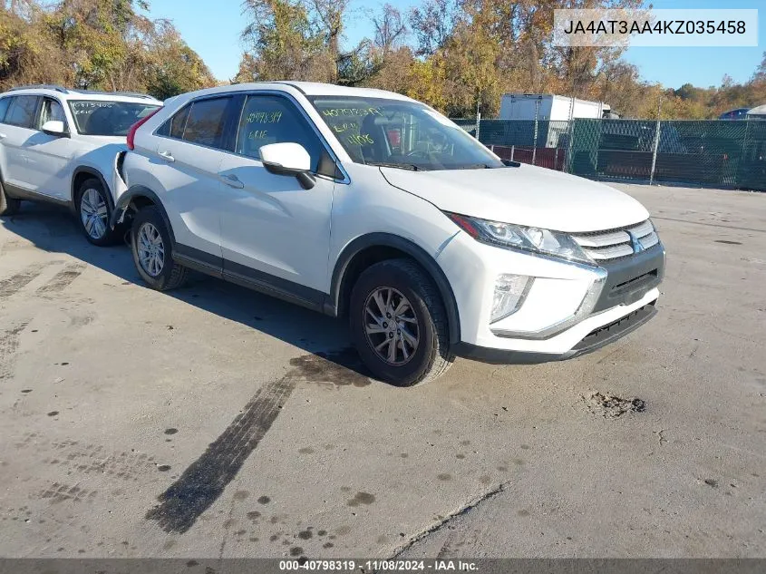 2019 Mitsubishi Eclipse Cross Es VIN: JA4AT3AA4KZ035458 Lot: 40798319