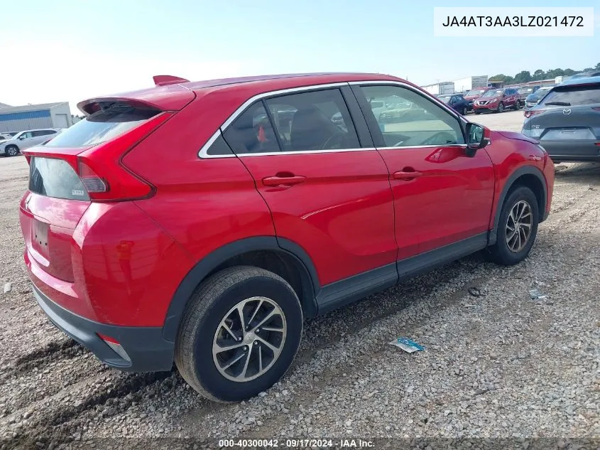 JA4AT3AA3LZ021472 2020 Mitsubishi Eclipse Cross Es 1.5T Awc