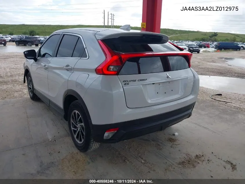 2020 Mitsubishi Eclipse Cross Es 1.5T VIN: JA4AS3AA2LZ012975 Lot: 40558246