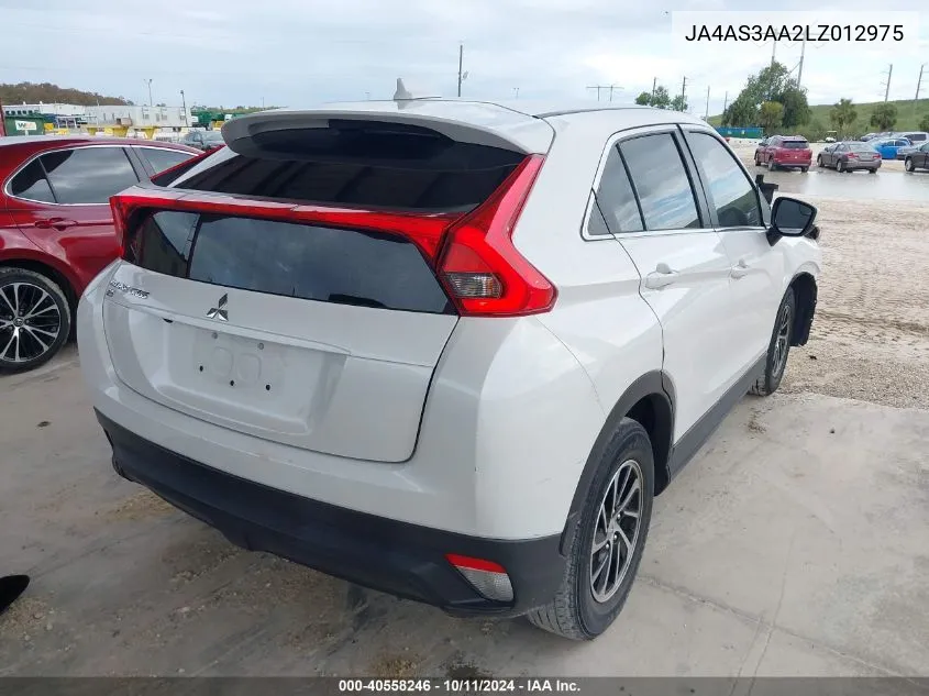 2020 Mitsubishi Eclipse Cross Es 1.5T VIN: JA4AS3AA2LZ012975 Lot: 40558246