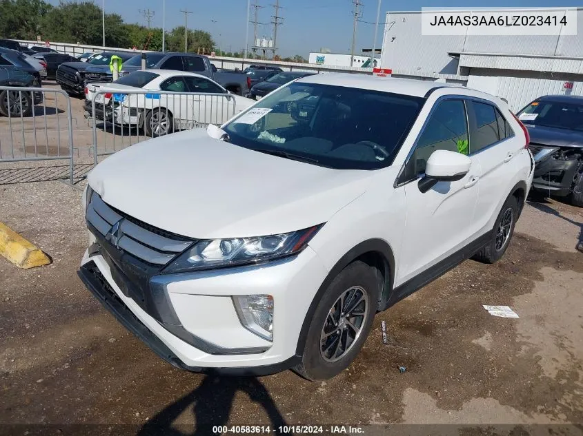 2020 Mitsubishi Eclipse Cross Es 1.5T VIN: JA4AS3AA6LZ023414 Lot: 40583614