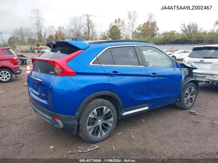 2020 Mitsubishi Eclipse Cross Sel 1.5T Awc VIN: JA4AT5AA9LZ002467 Lot: 40776088