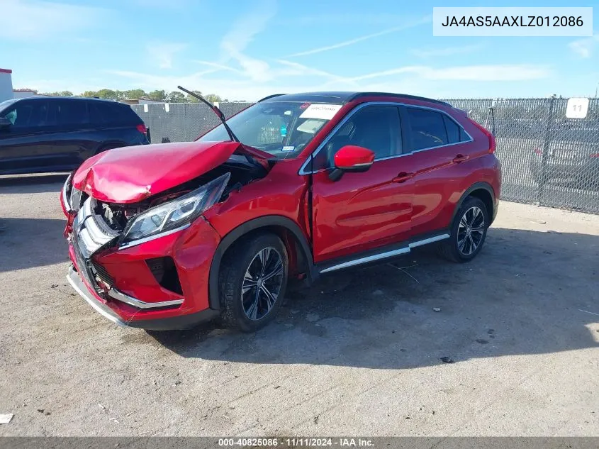 2020 Mitsubishi Eclipse Cross Se 1.5T VIN: JA4AS5AAXLZ012086 Lot: 40825086