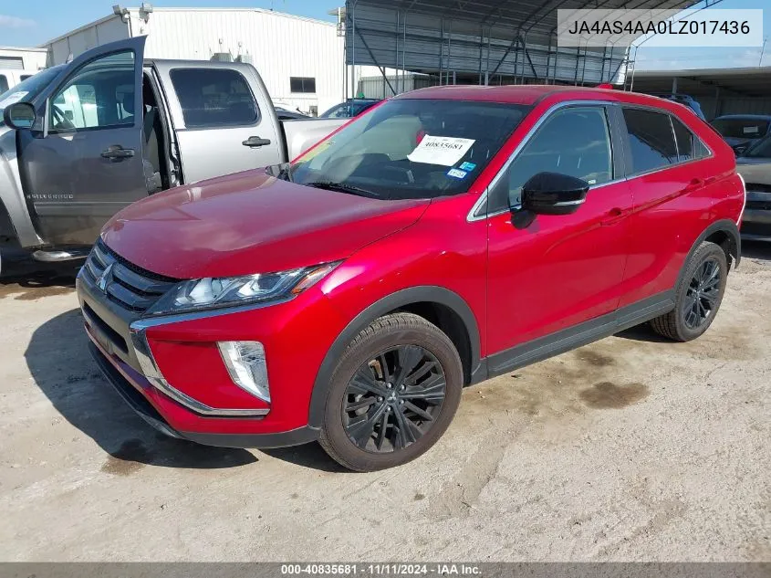 2020 Mitsubishi Eclipse Cross Le 1.5T VIN: JA4AS4AA0LZ017436 Lot: 40835681