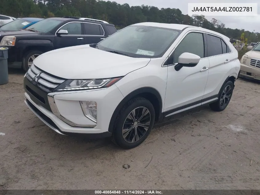 2020 Mitsubishi Eclipse Cross Se 1.5T Awc VIN: JA4AT5AA4LZ002781 Lot: 40854848