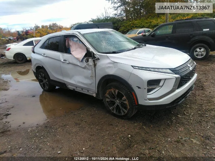 2022 Mitsubishi Eclipse Cross VIN: JA4ATUAA7NZ613367 Lot: 12120512