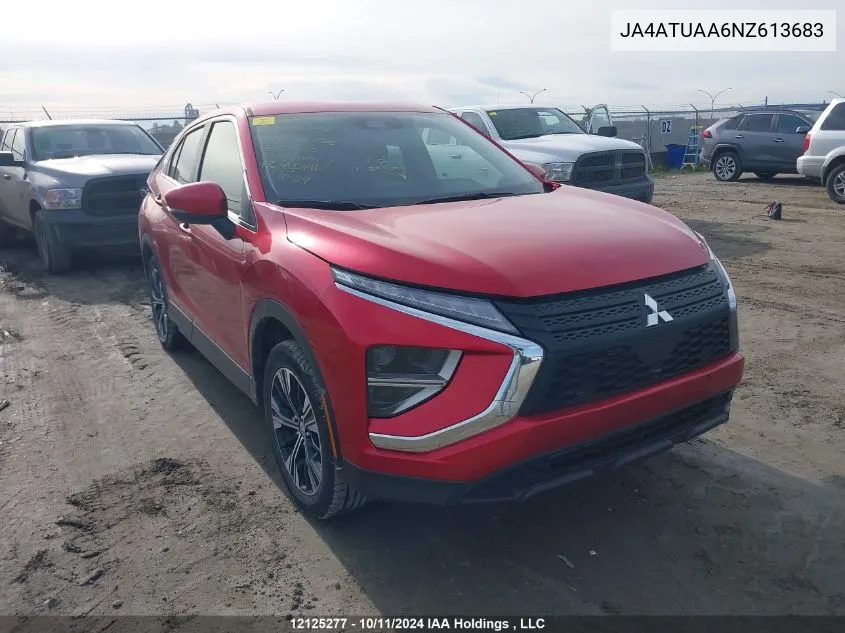 2022 Mitsubishi Eclipse Cross VIN: JA4ATUAA6NZ613683 Lot: 12125277