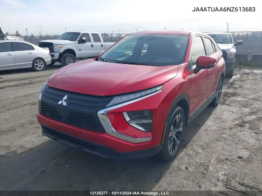 2022 Mitsubishi Eclipse Cross VIN: JA4ATUAA6NZ613683 Lot: 12125277